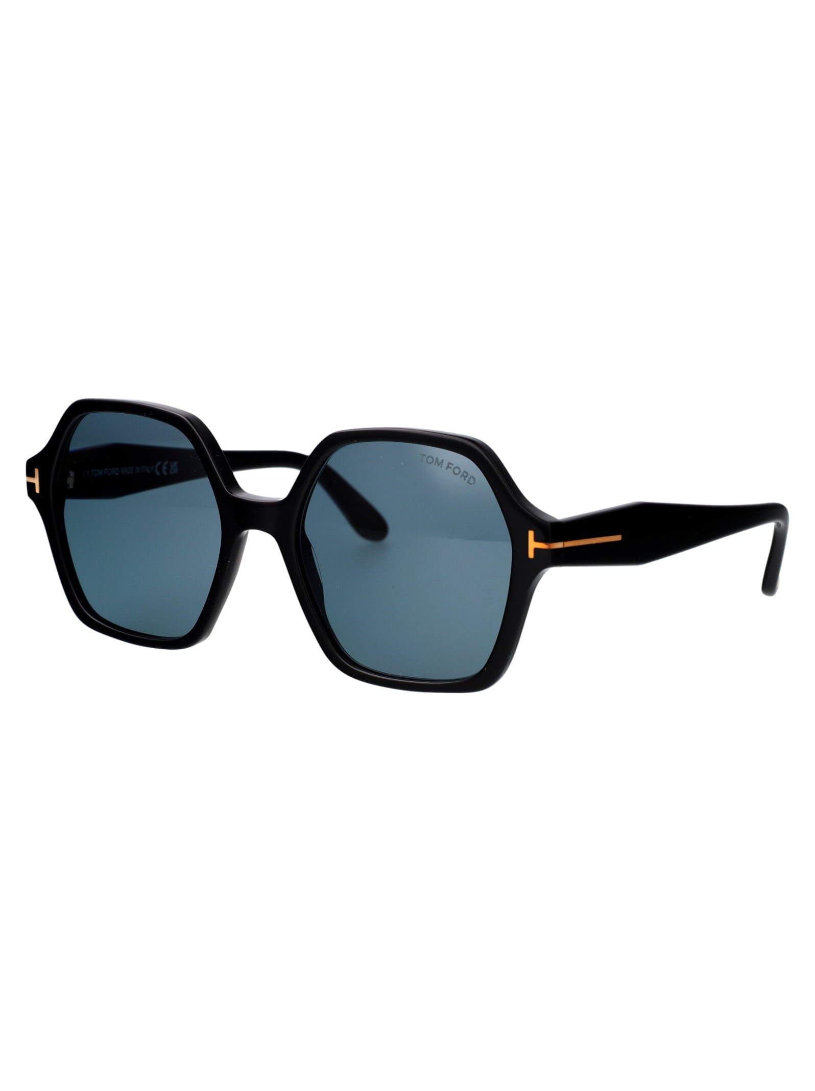 Shop Tom Ford Romy Sunglasses In 01a Nero Lucido / Fumo