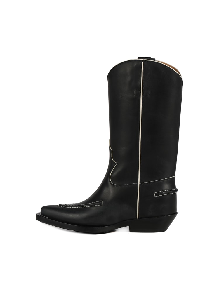 Shop Chloé Nellie Texan Boots In Black