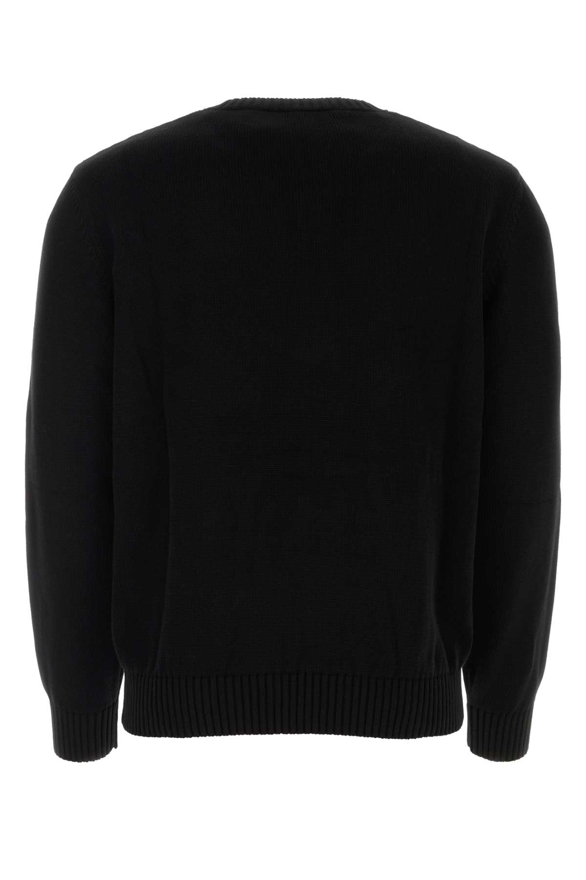 Shop Palm Angels Black Cotton Sweater In Blackoff