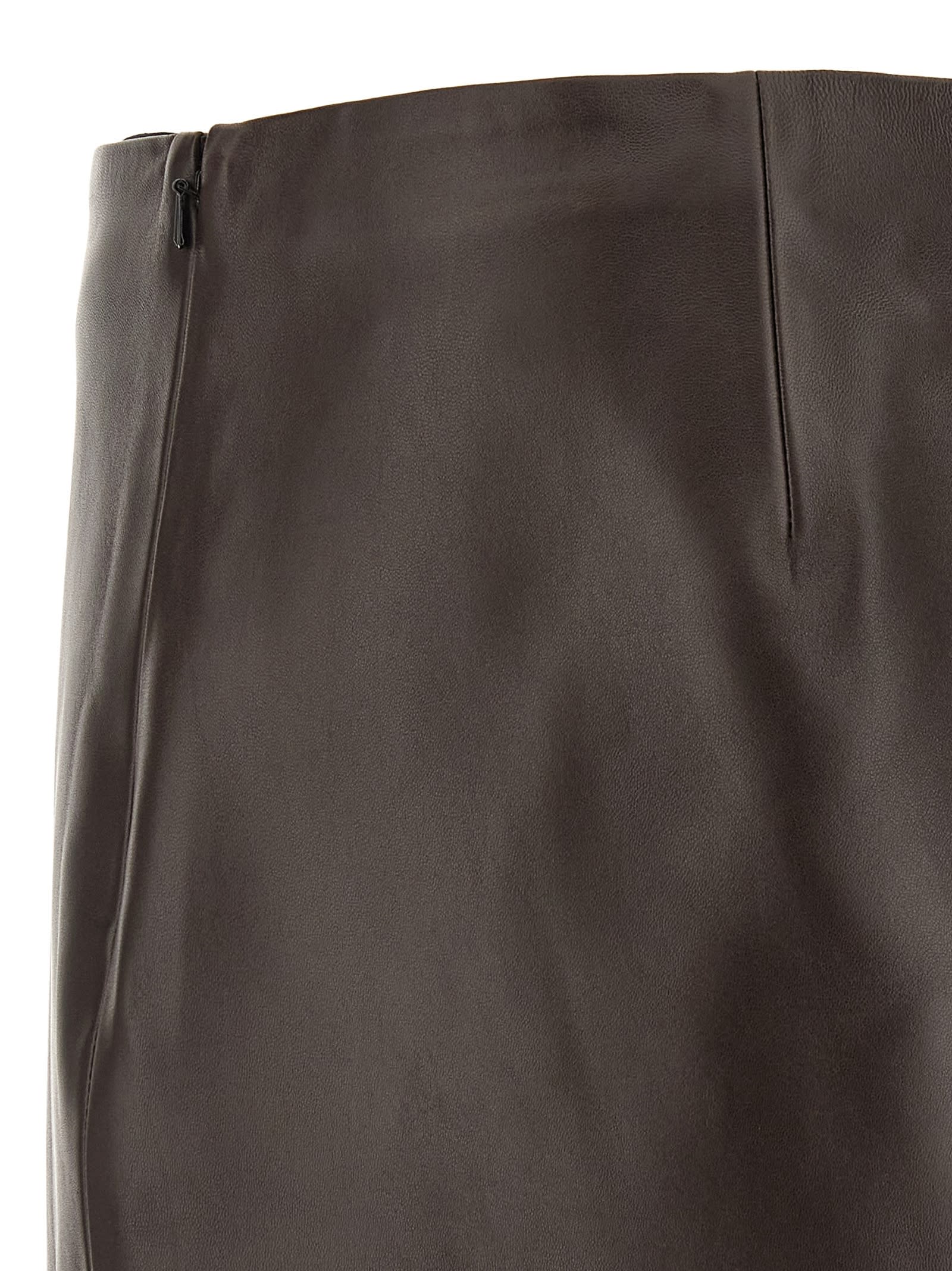 Khaite Jett Skirt In Brown
