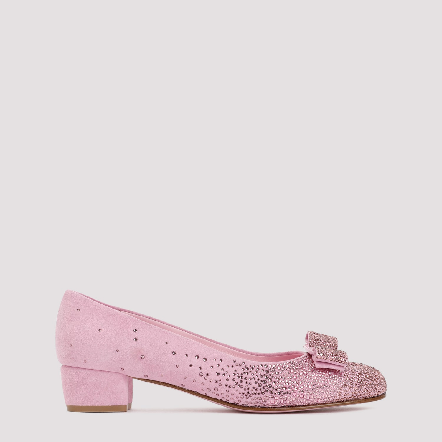 Shop Ferragamo Leather Vara Ballerinas In Bubblegum