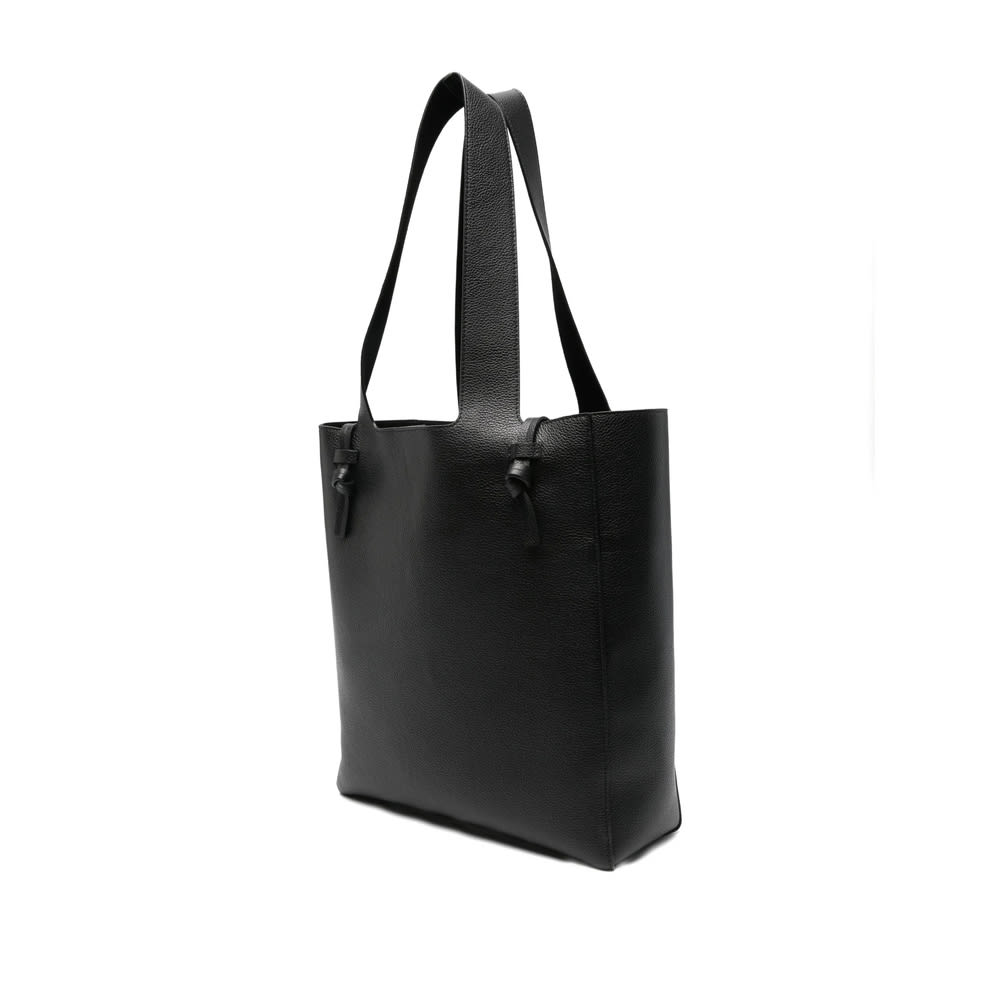 Strathberry Melody Tote Fine Grain Leather Black Bags
