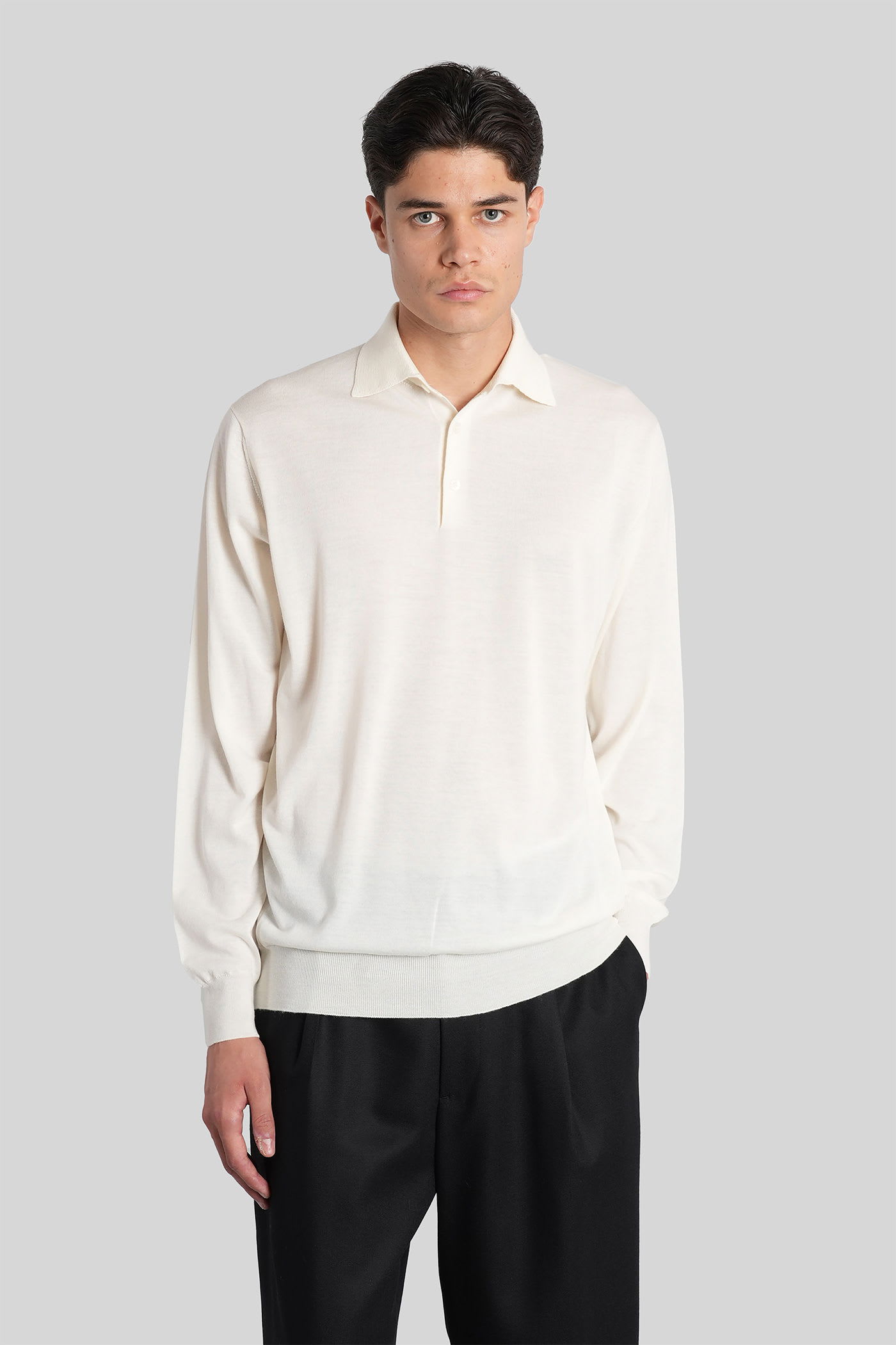 Polo In Beige Wool