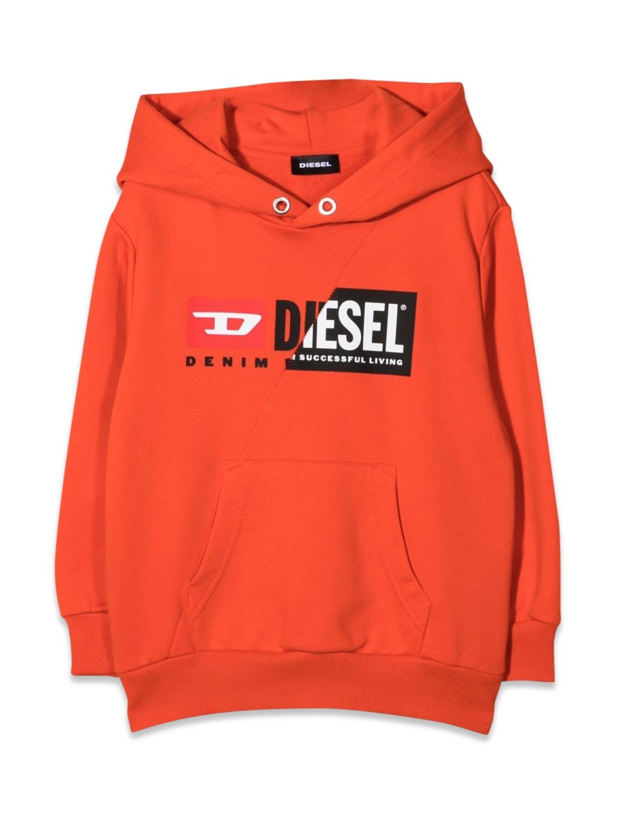 Diesel Kids' Cutyx Over Felpa In Red