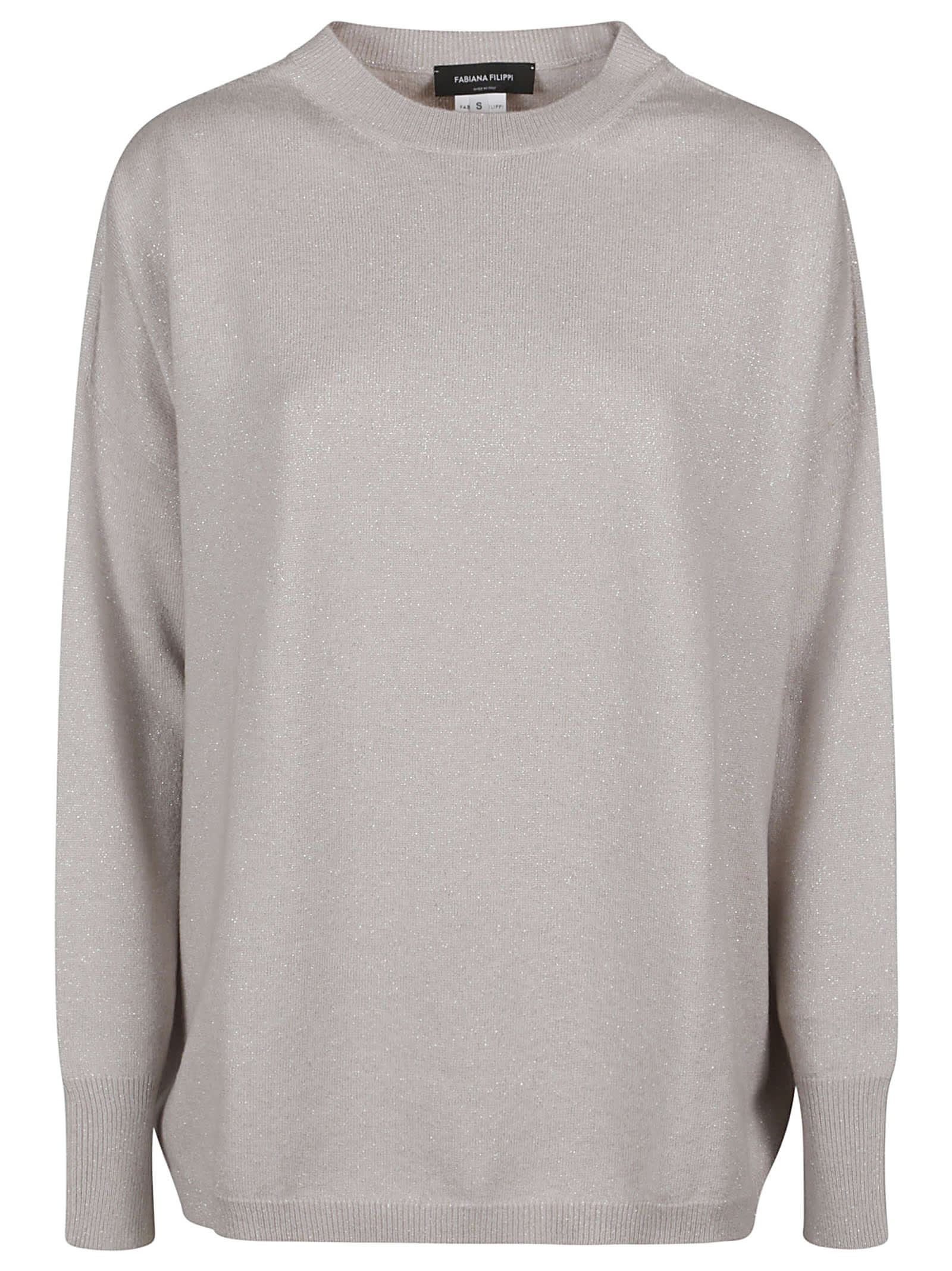 Fabiana Filippi Round Neck Sweater In Beige