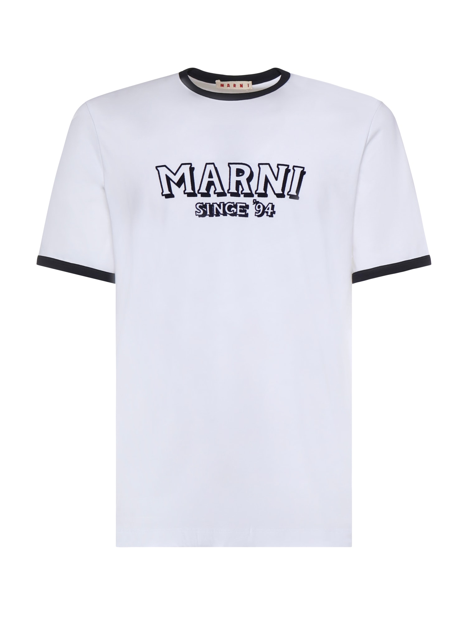 Marni Cotton T-shirt With Logo In White