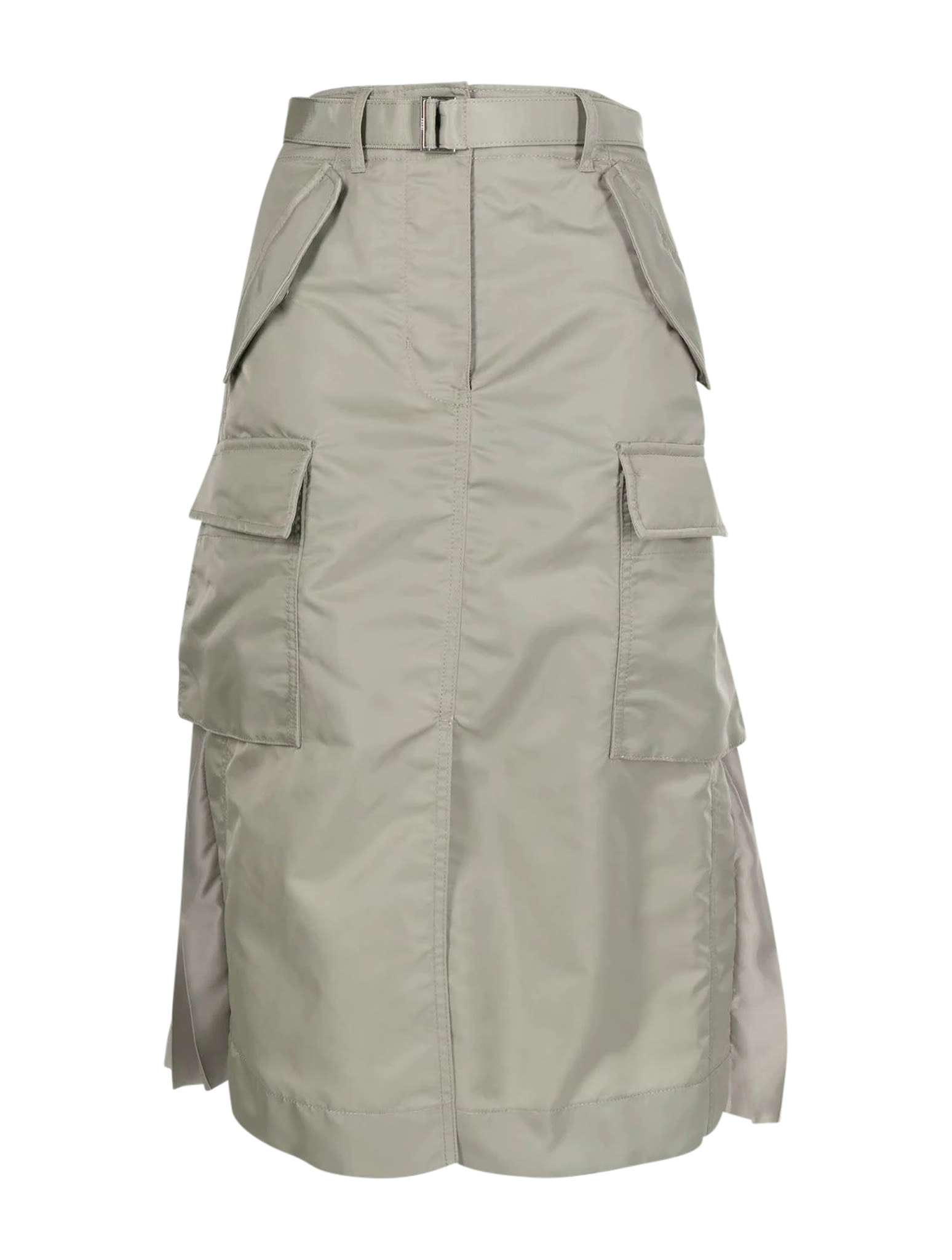 Sacai Cotton Gabardine Skirt In Beige | ModeSens