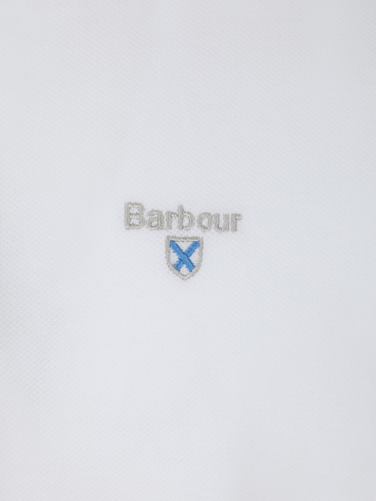 Shop Barbour Tartan Pique Polo In White