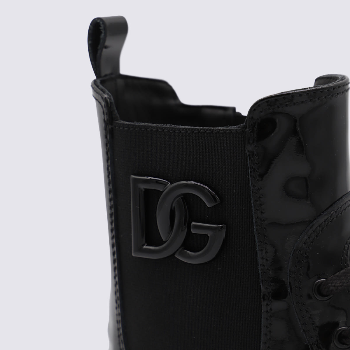 Dolce & Gabbana Black Leather Boots In Black