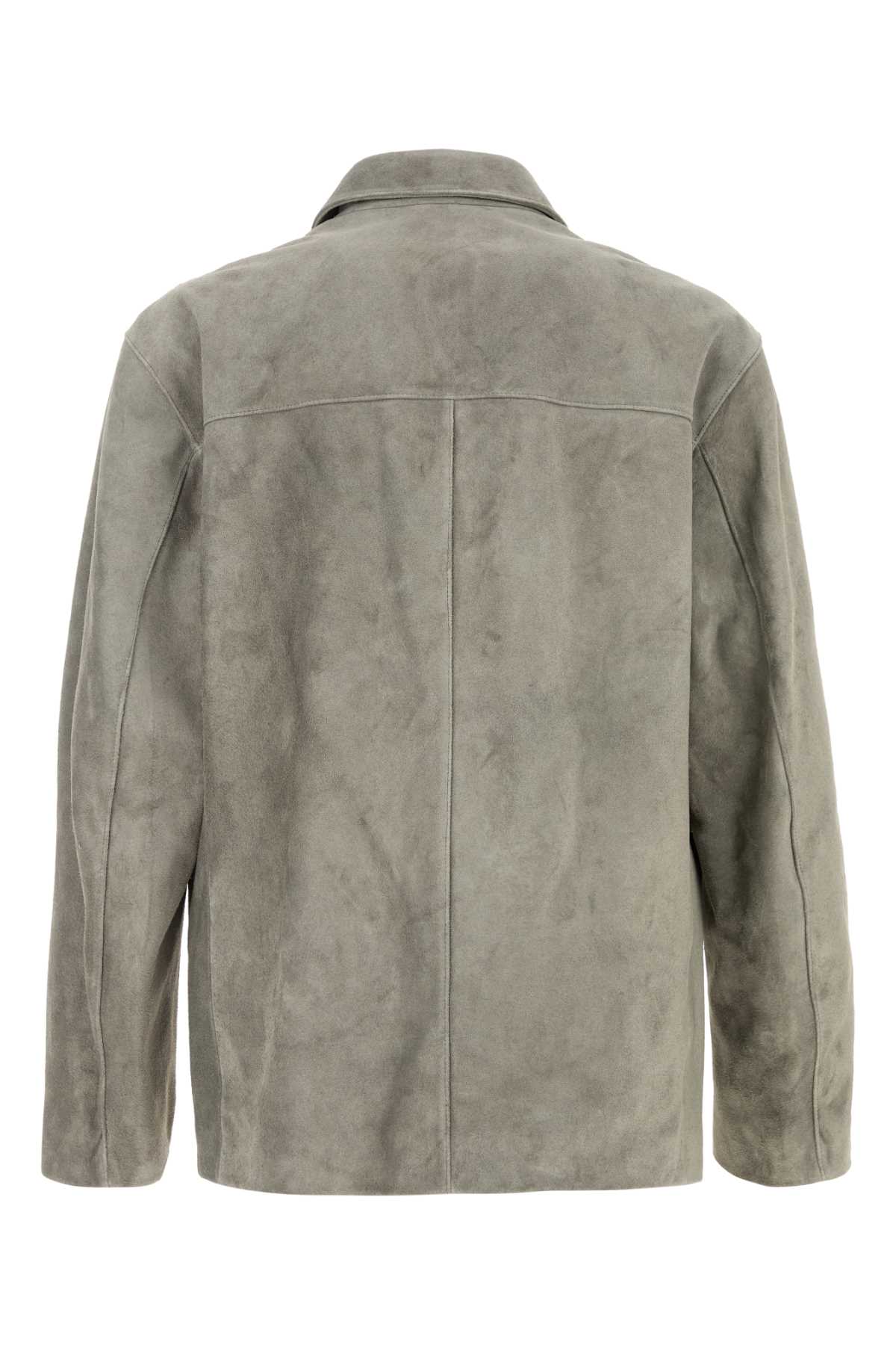 Lemaire Grey Suede Blazer In Gray