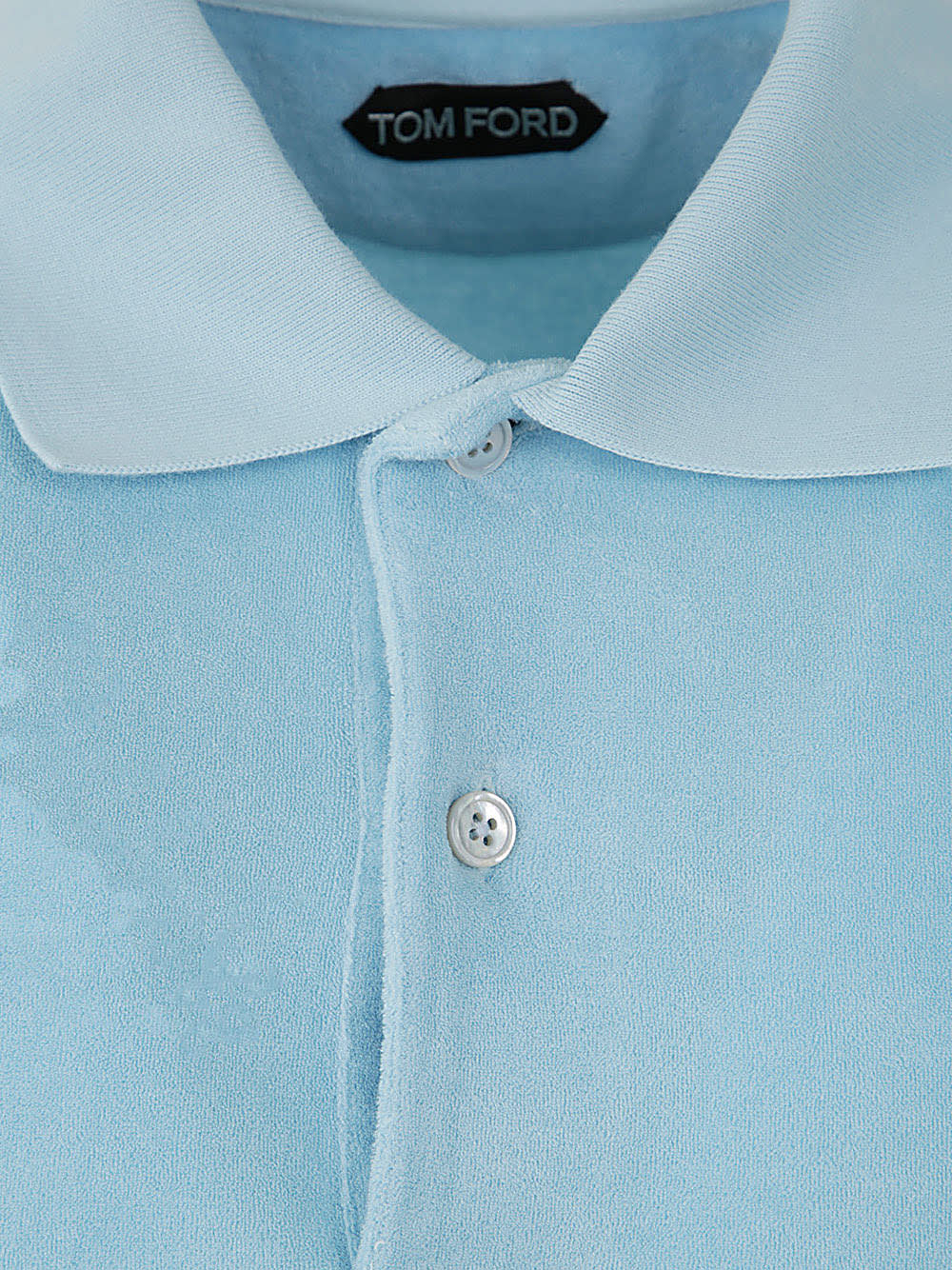 Shop Tom Ford Cut And Sewn Polo In Sky