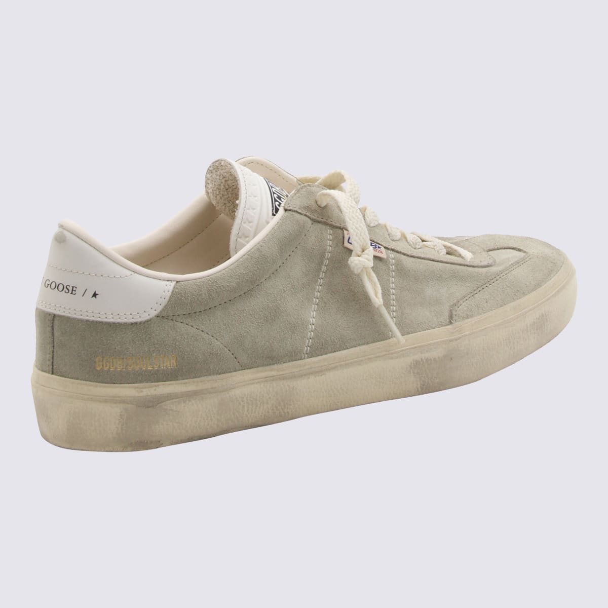 Shop Golden Goose Beige Leather Sneakers In Taupe Milk