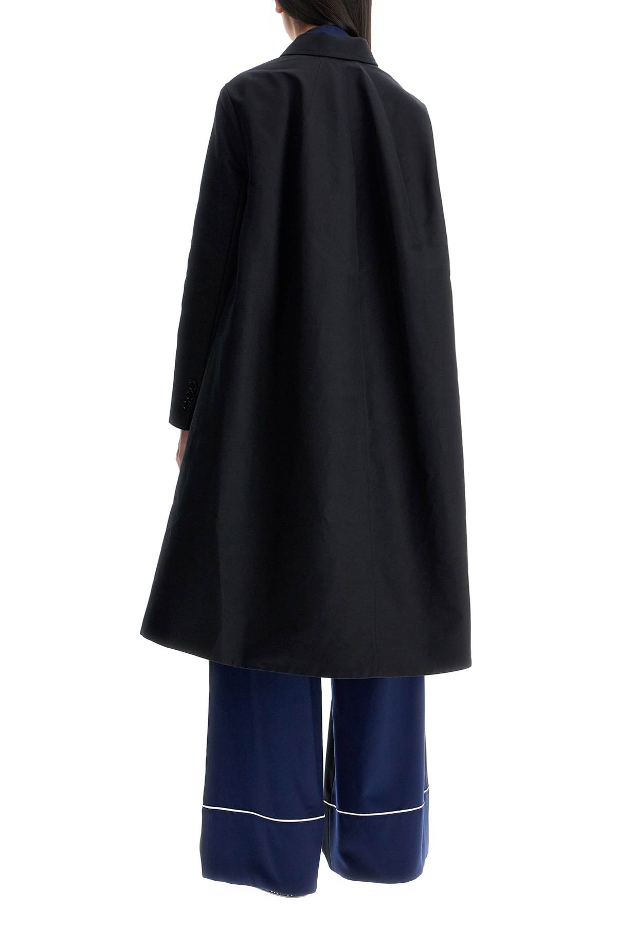 Marni Minimalist Black Cotton Raincoat For Women In Black (black)