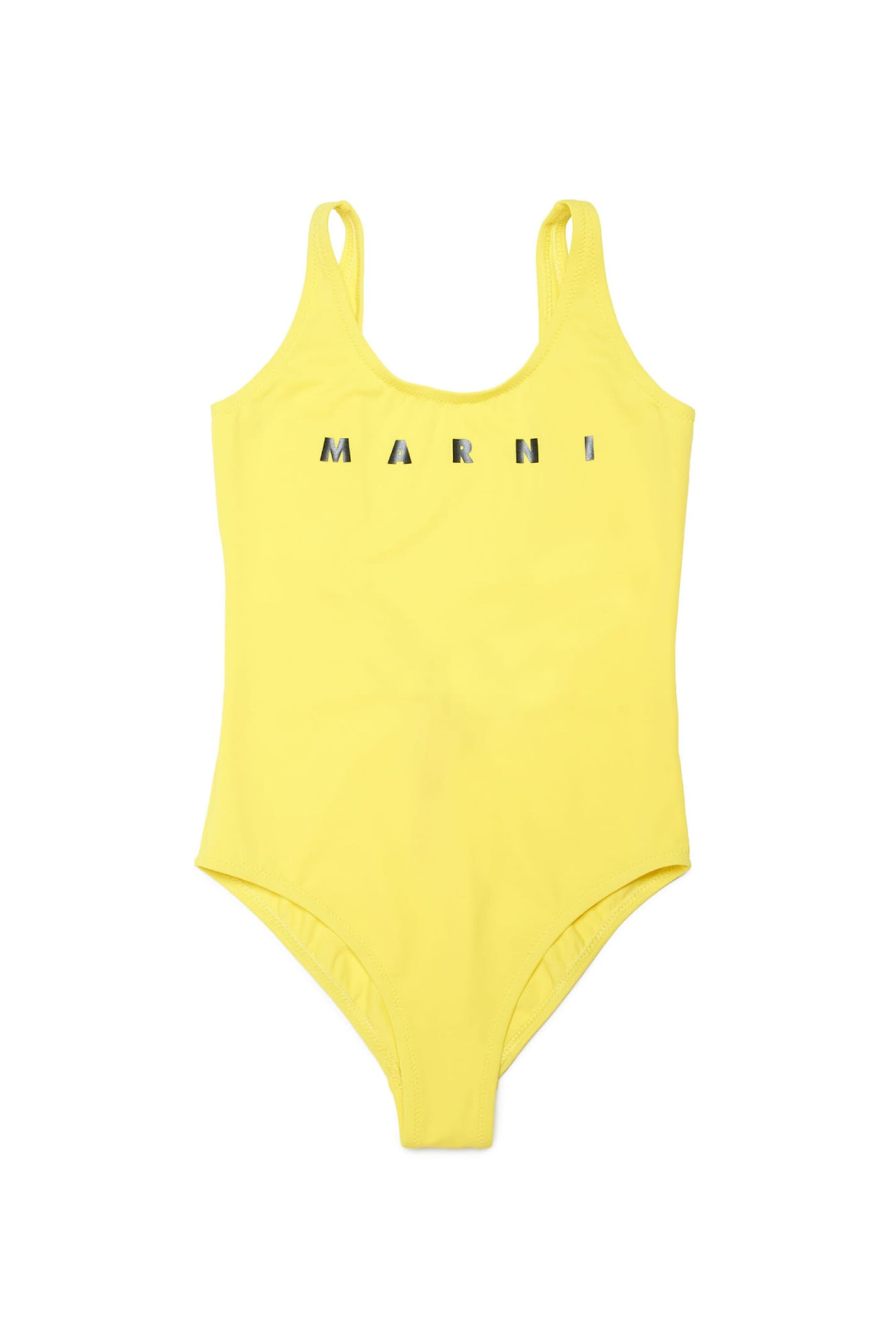 MARNI MM9F SWIMSUIT MARNI YELLOW ONE-PIECE SWIMMING COSTUME IN LYCRA WITH LOGO
