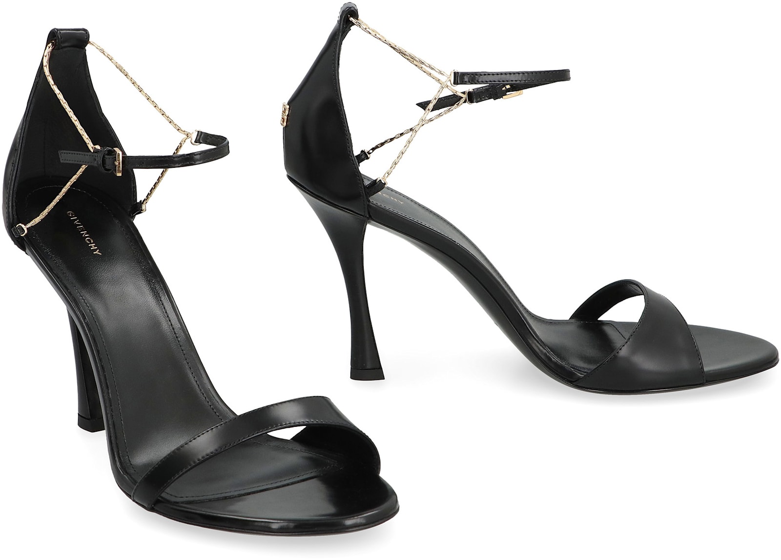 Shop Givenchy 4g Liquid Leather Sandals In Black