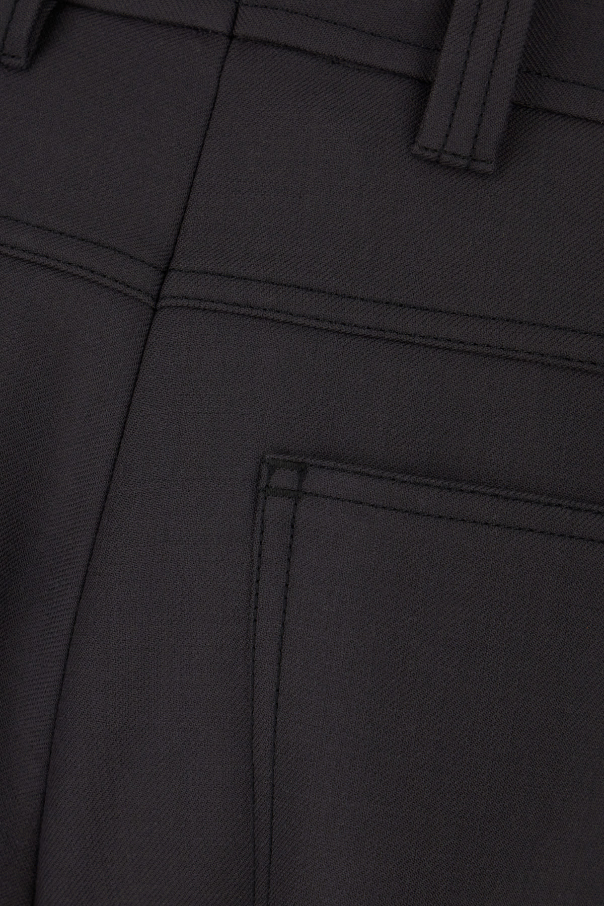 ZEGNA CHARCOAL WOOL PANTS
