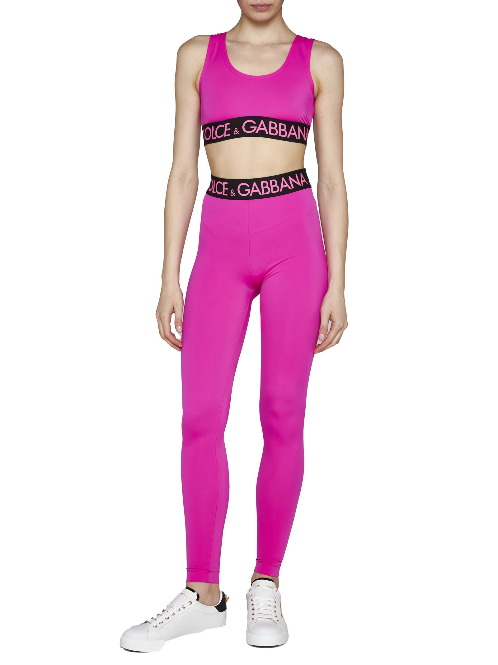 Dolce & Gabbana Pants In Pink & Purple