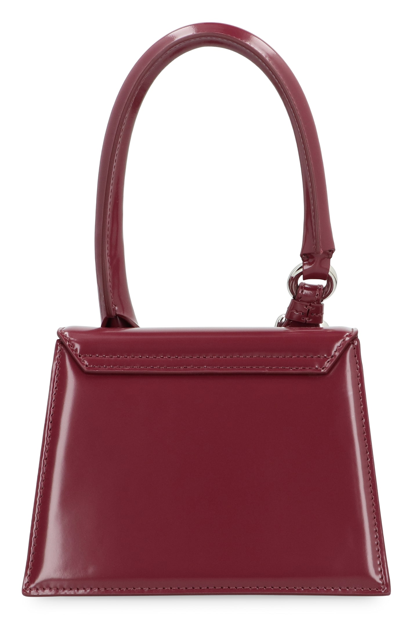 Jacquemus Womens Burgundy Medium Chiquito Buckle Leather Top-handle Bag In Purple