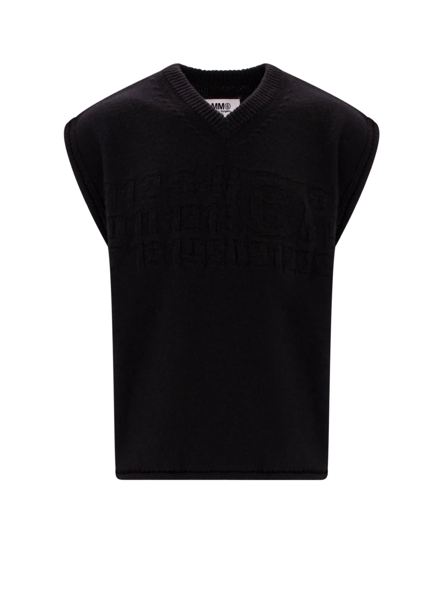 Mm6 Maison Margiela Vests With Logo In Black