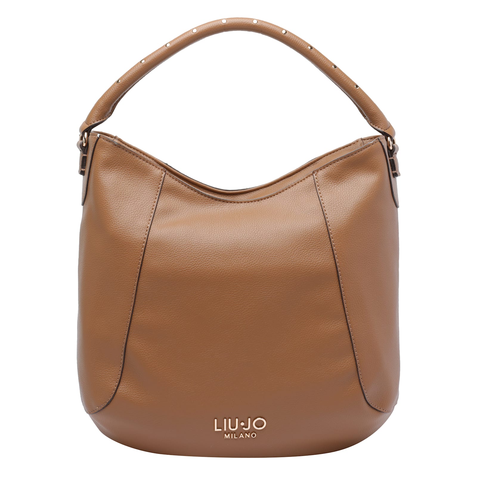 Liu •jo Studded-handle Tote Bag In Brown