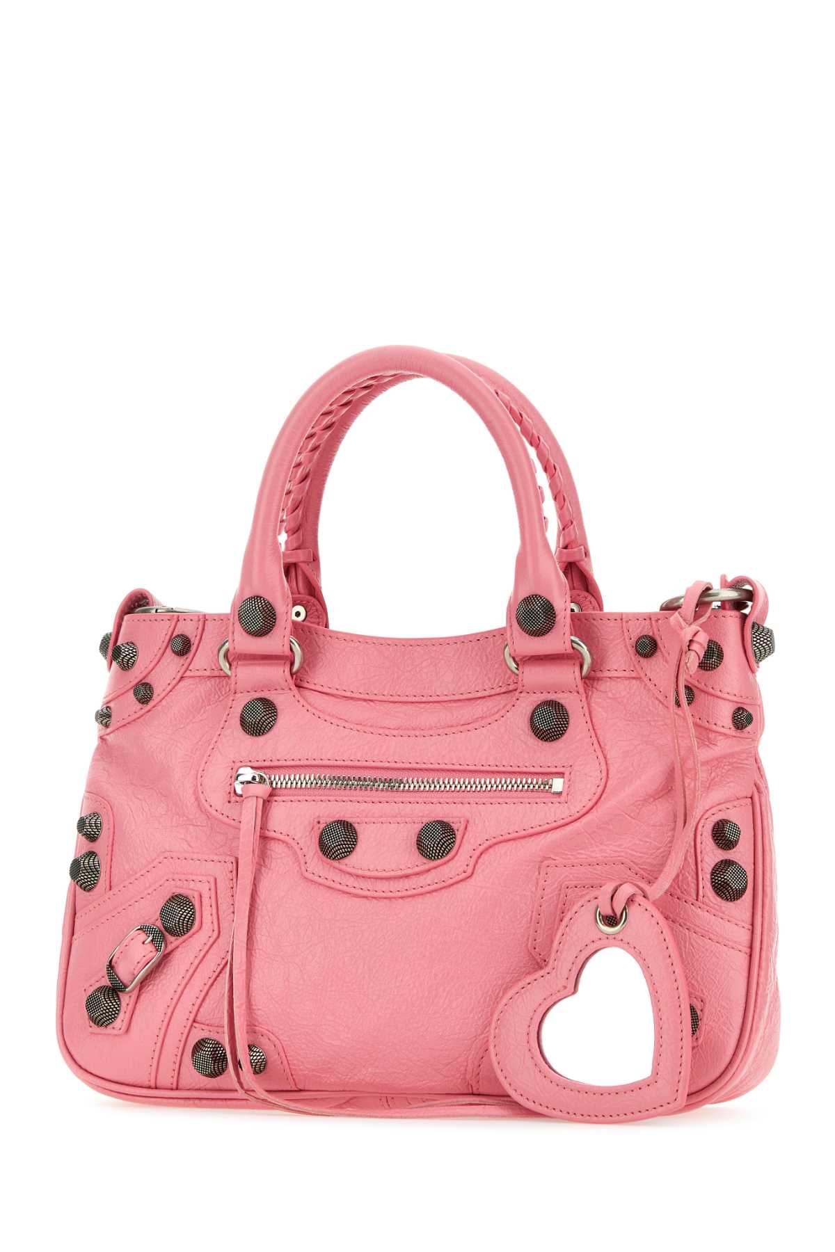 Shop Balenciaga Pink Nappa Leather Neo Cagole Tote M Handbag In 5812