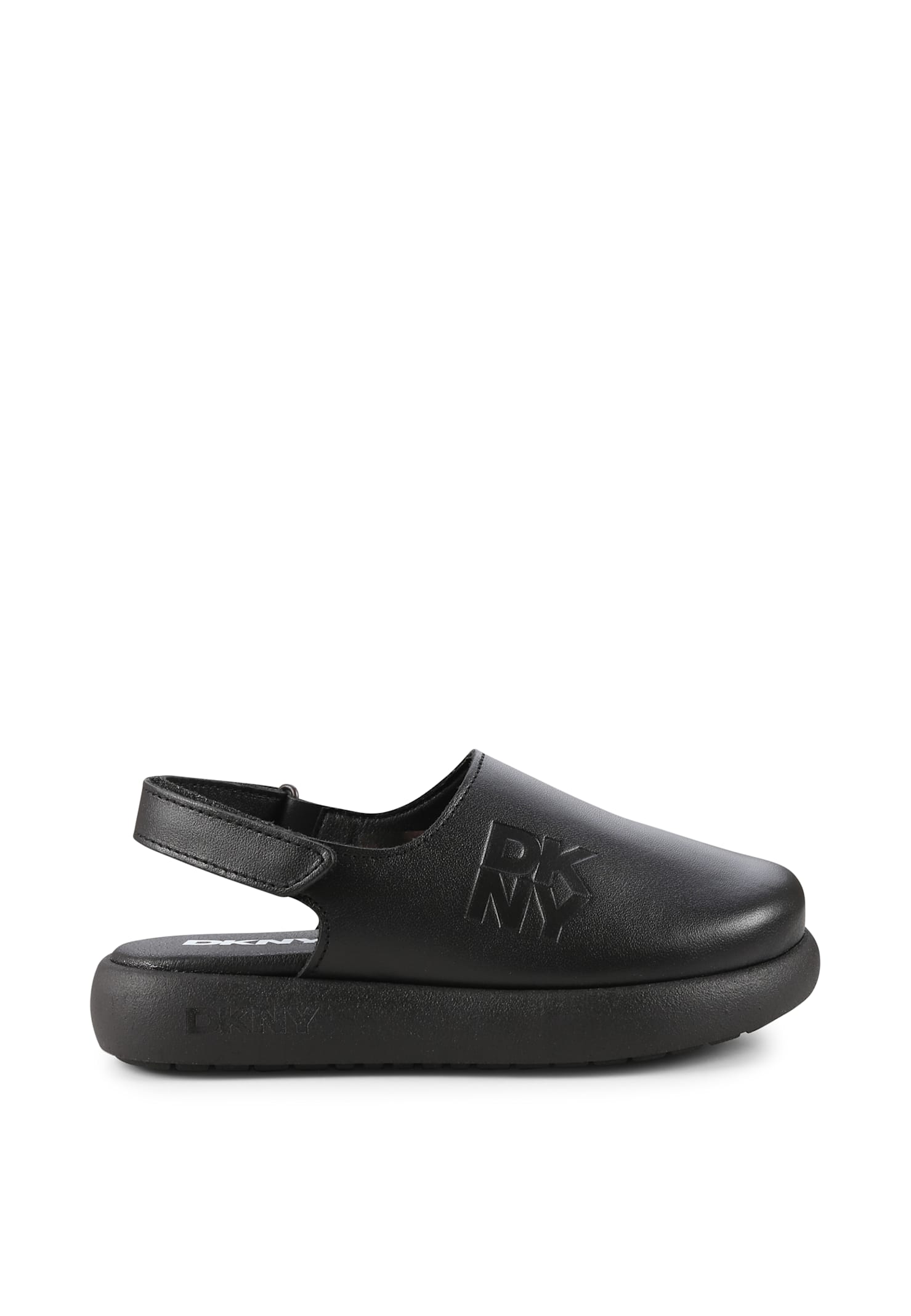 Dkny Black Sandals For Girl With Logo In Black