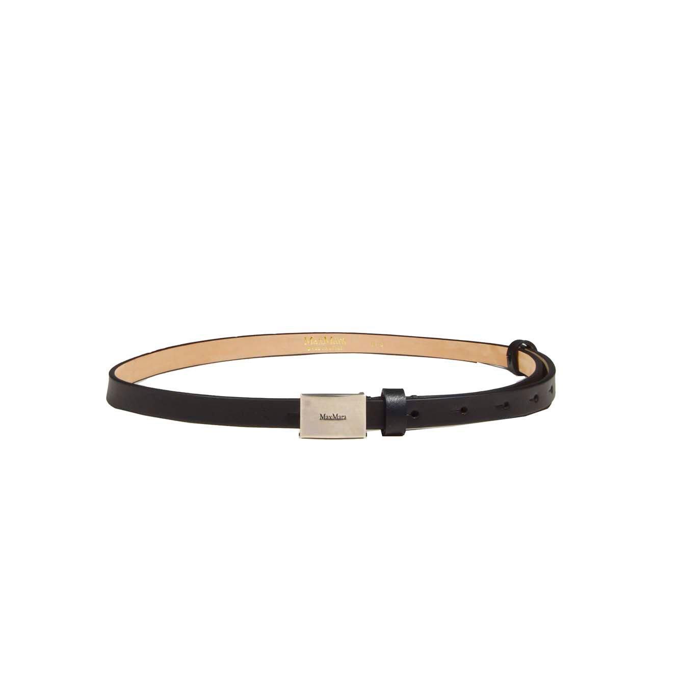 Shop Max Mara Logo Printed Belt In Black