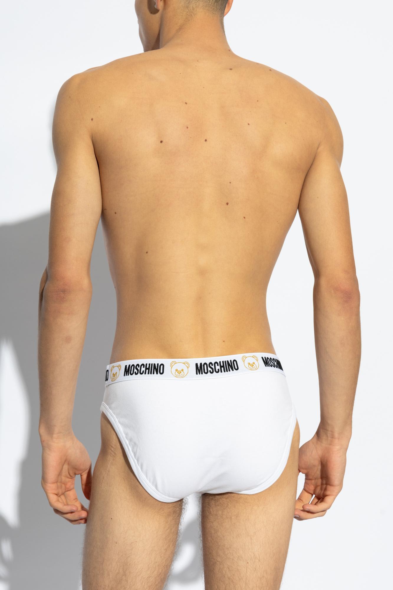 Moschino Two Piece Briefs Pants In White