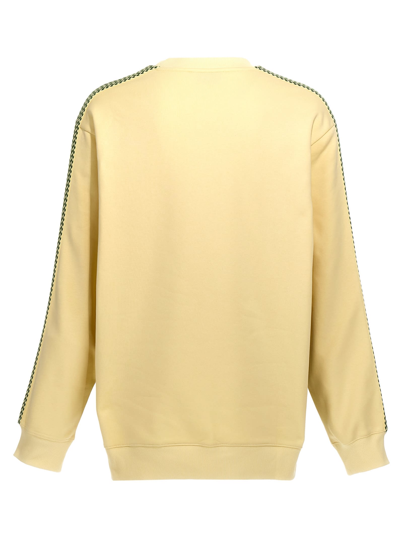 Shop Lanvin Brodé Side Curb Sweatshirt In Yellow