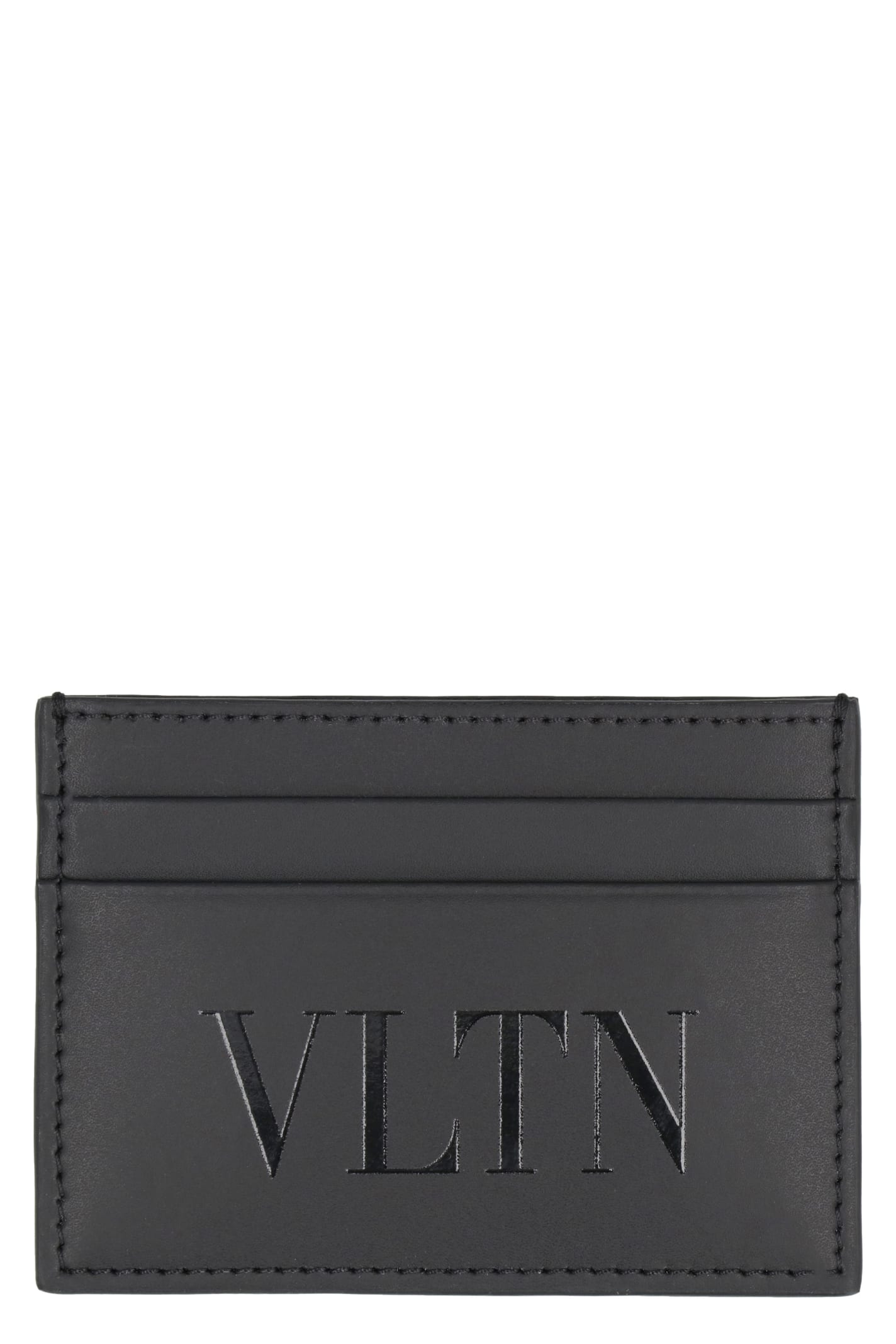 Shop Valentino Gravani - Leather Card Holder In Black