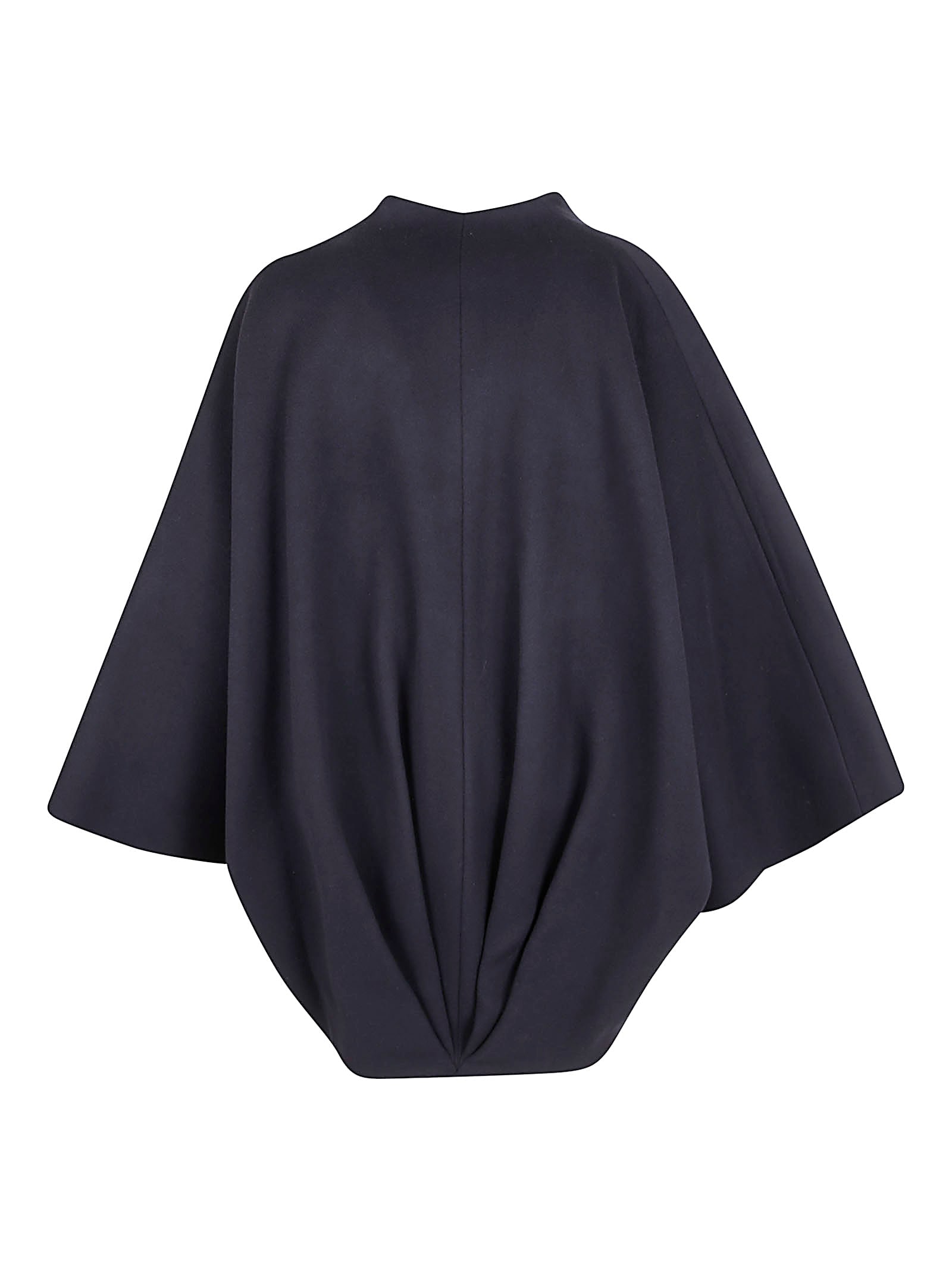 Balmain Belted Oversized Coat Draped Back In Blue