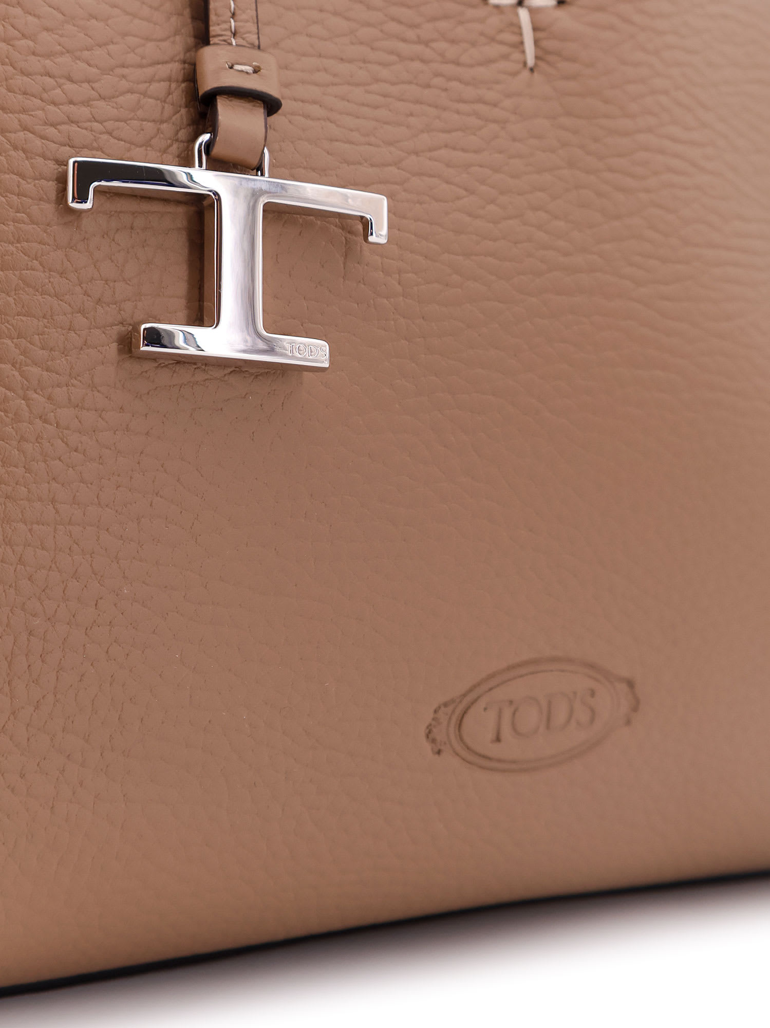 Tod's Micro Logo Tote Bag In Brown