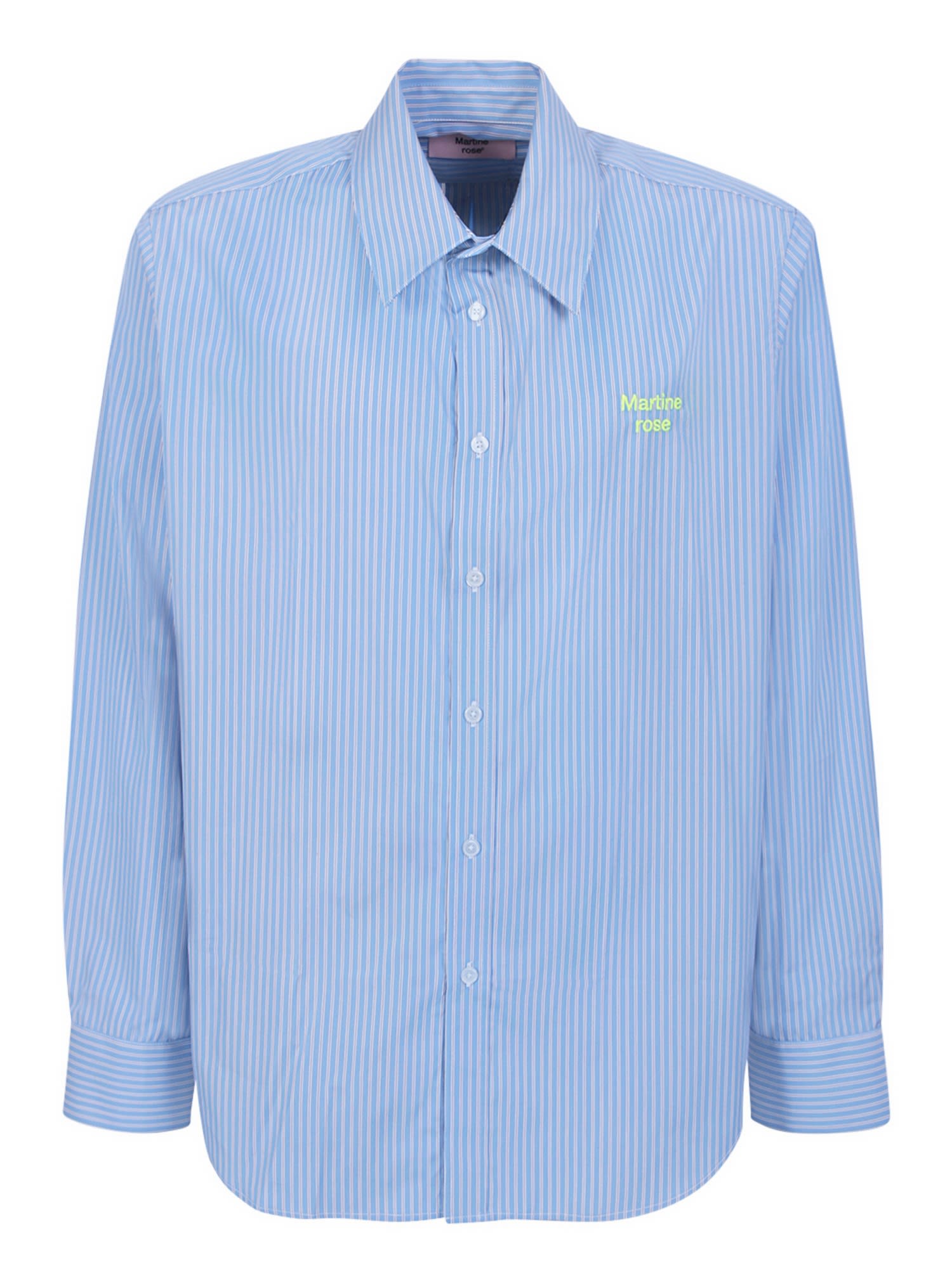 Martine Rose Logo Embroidered Striped Shirt – Cettire