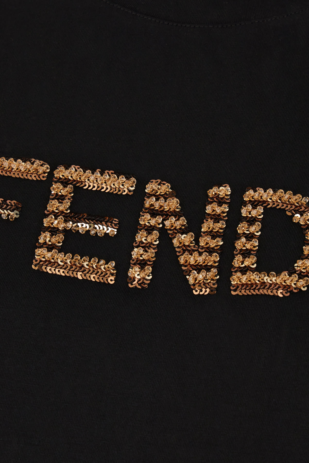 Shop Fendi Black Cotton T-shirt