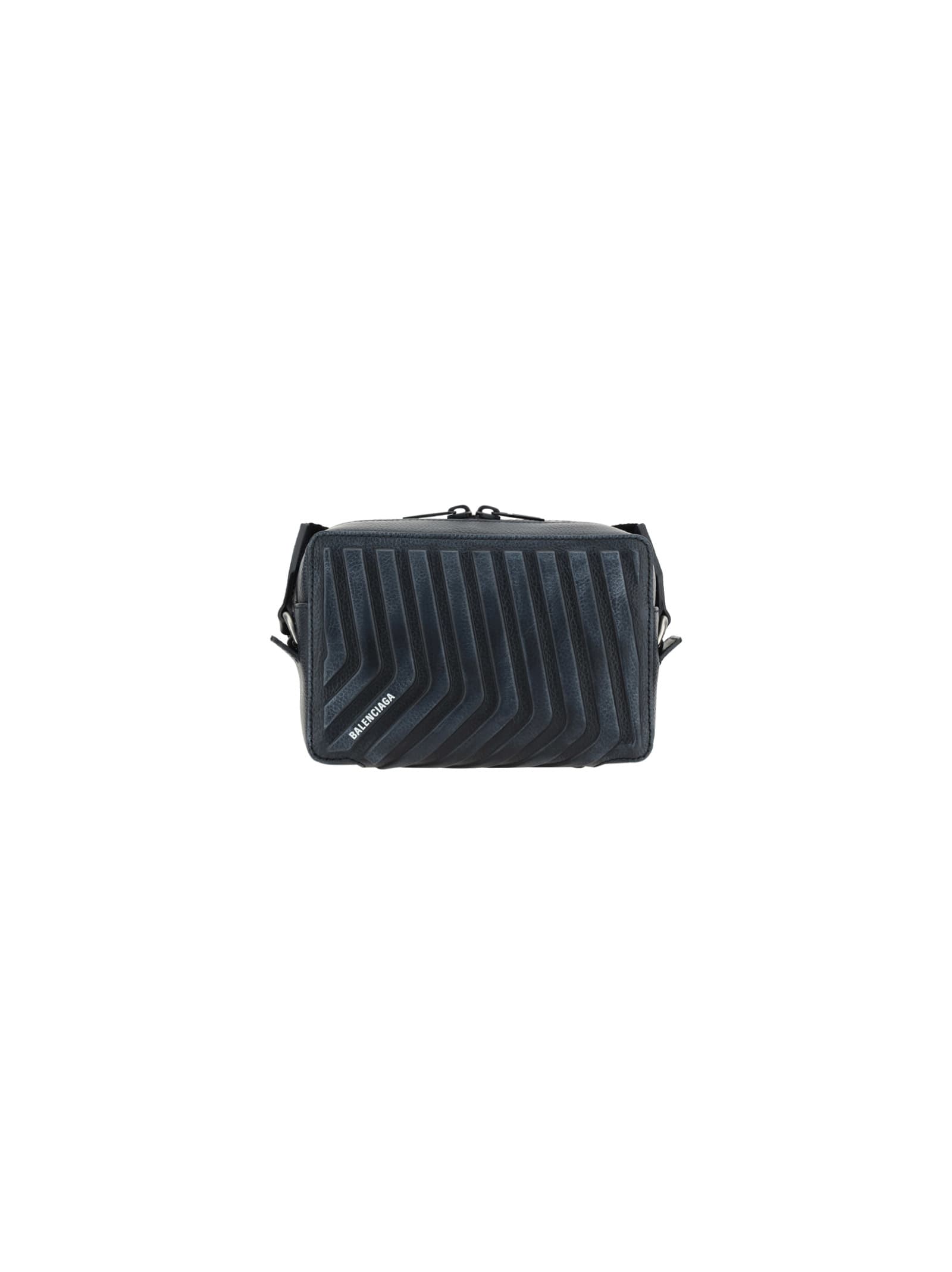 Balenciaga Car Camera Shoulder Bag In Black/white Dirt | ModeSens