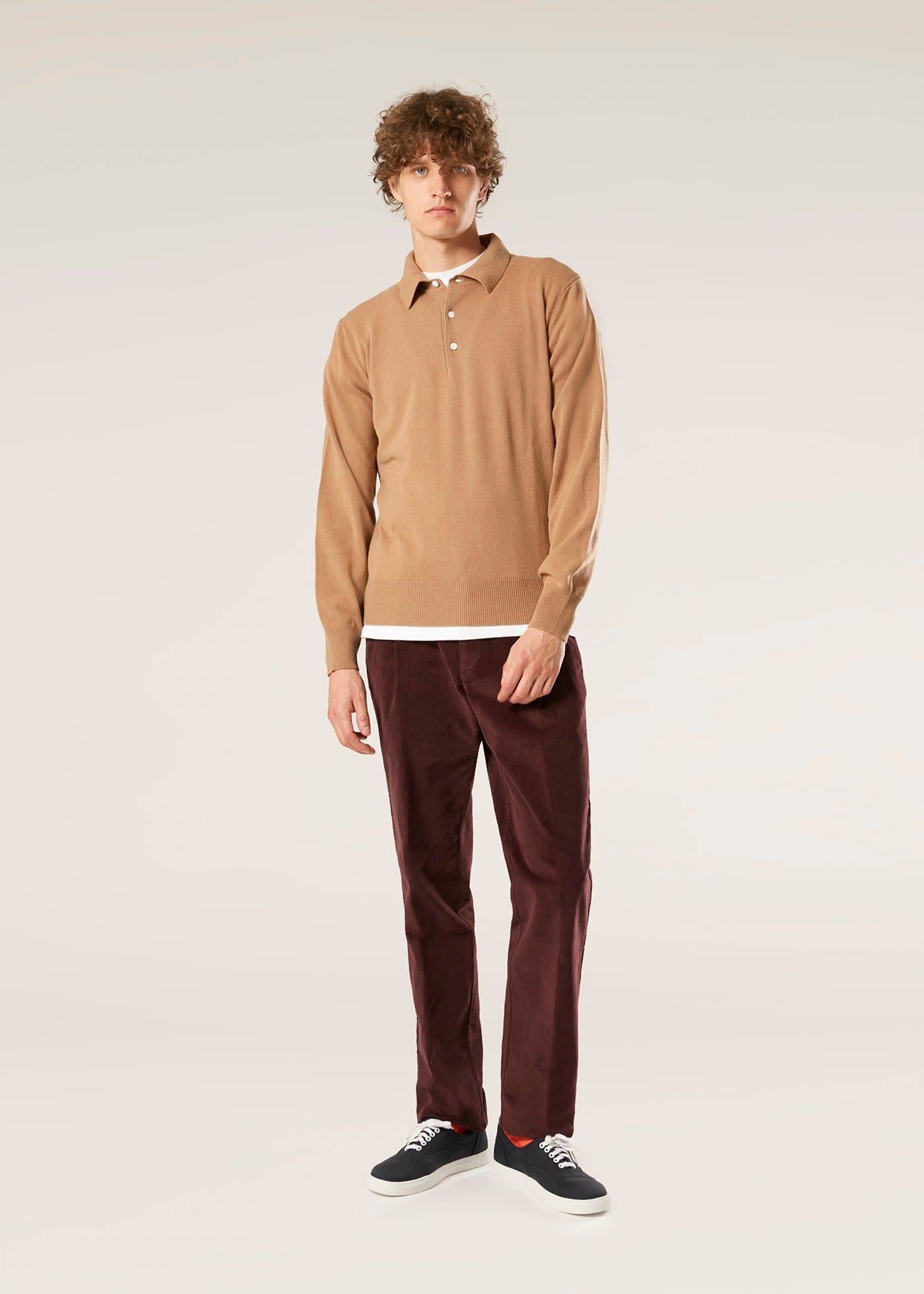 Doppiaa Aantioco Burgundy Pleated Stretch Cotton-corduroy Trousers In Burgundy