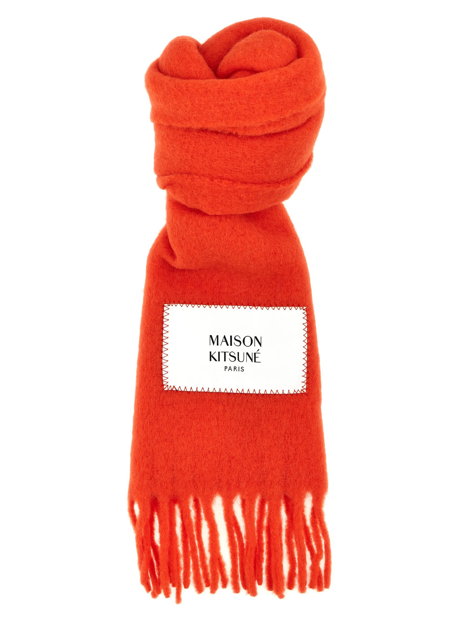 Maison Kitsuné Logo Label Scarf