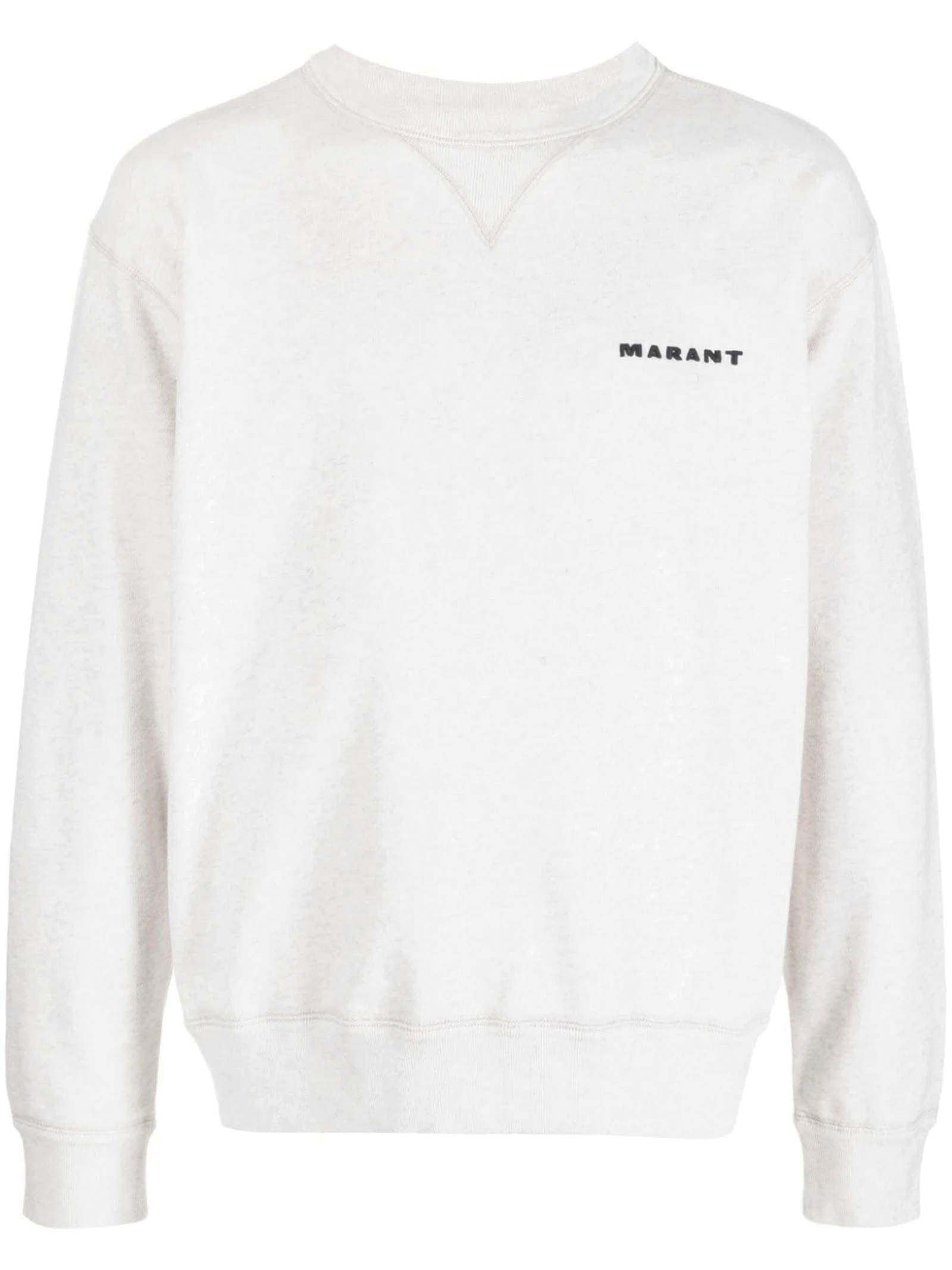 ISABEL MARANT ECRU COTTON BLEND SWEATSHIRT