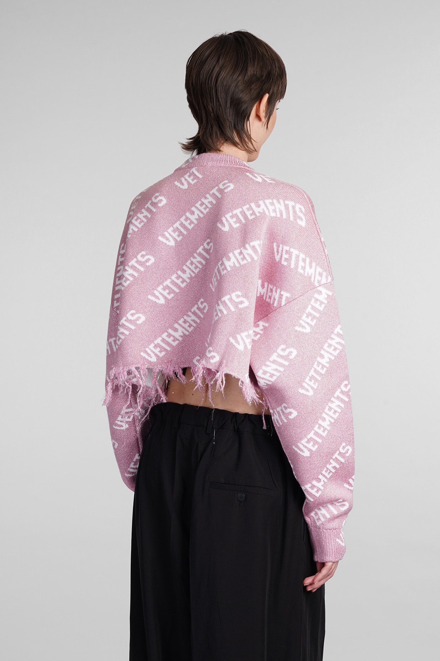 Shop Vetements Knitwear In Rose-pink Wool