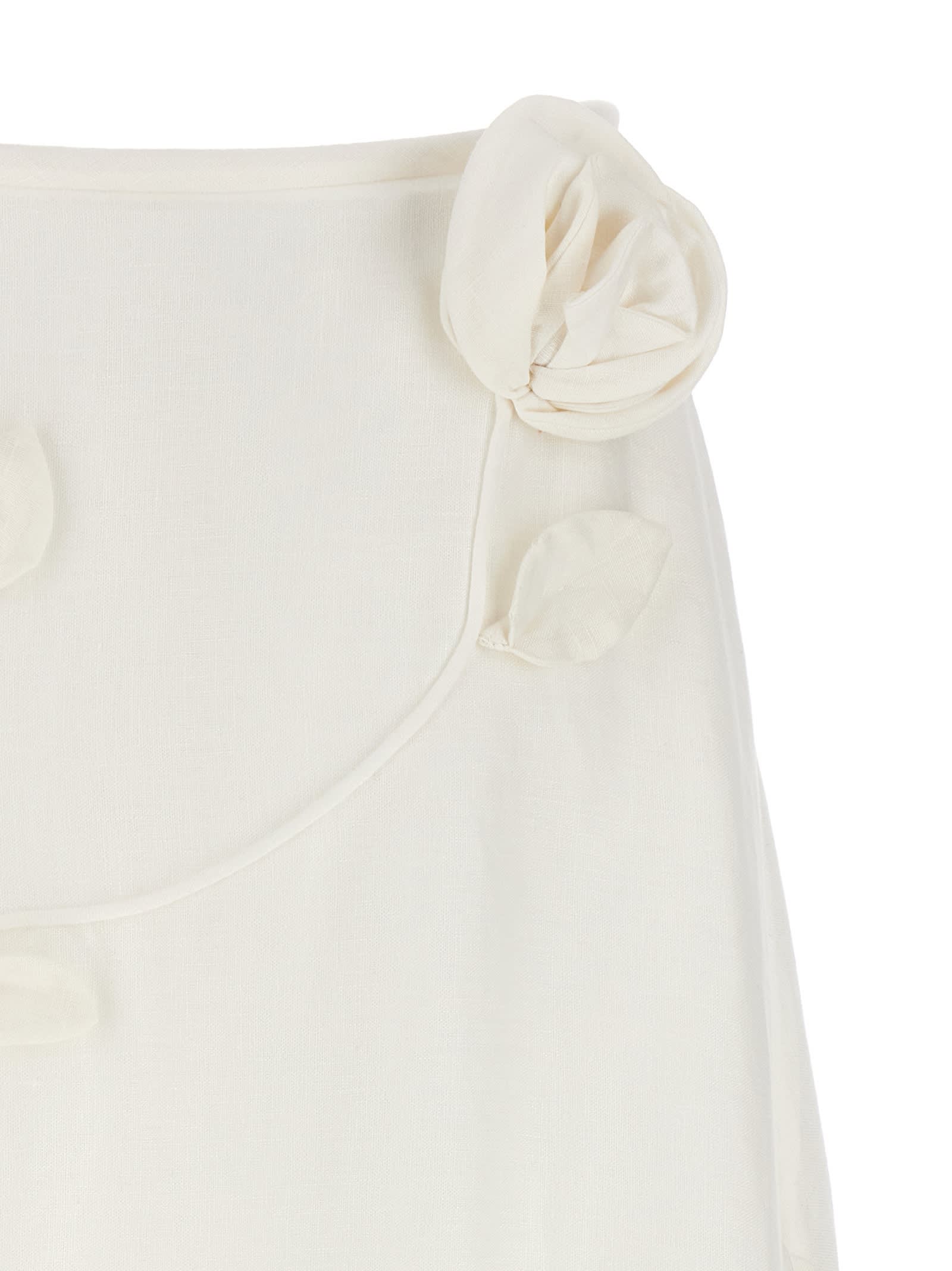 Shop Zimmermann Matchmaker Rose Flare Skirt In Ivory