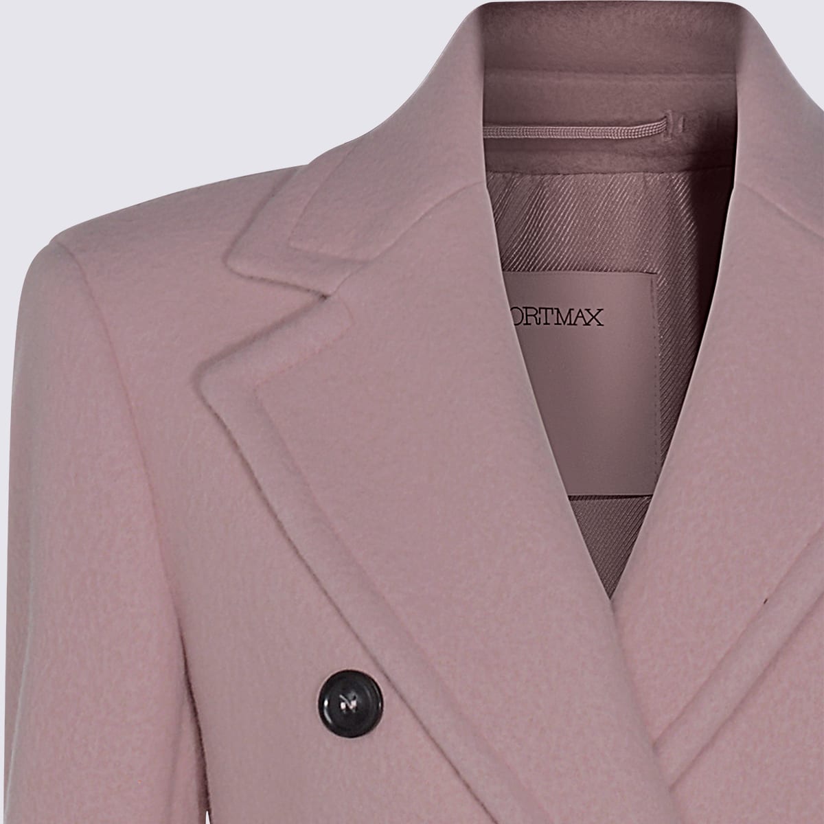 Sportmax Pink Wool Comune Coat In Pink