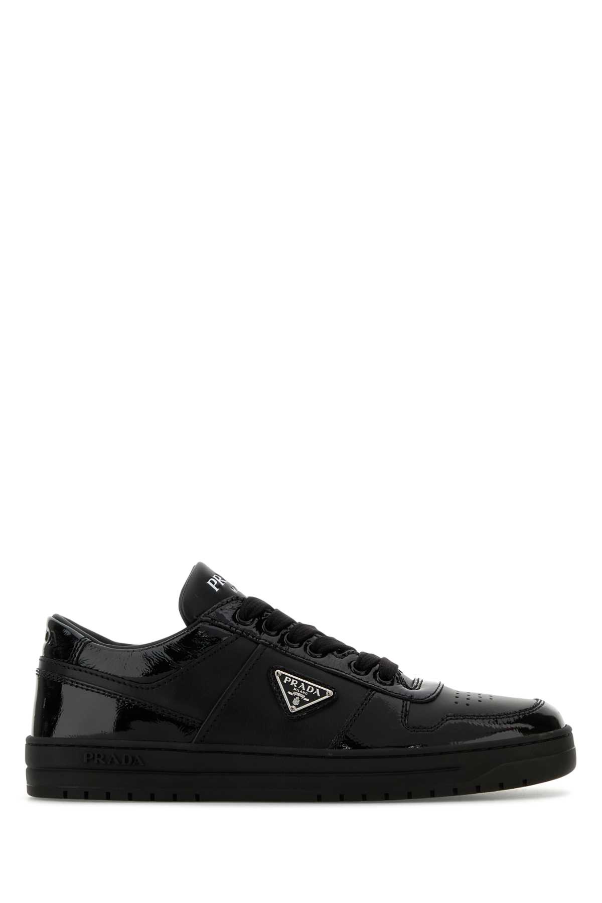 Black Leather Downtown Sneakers