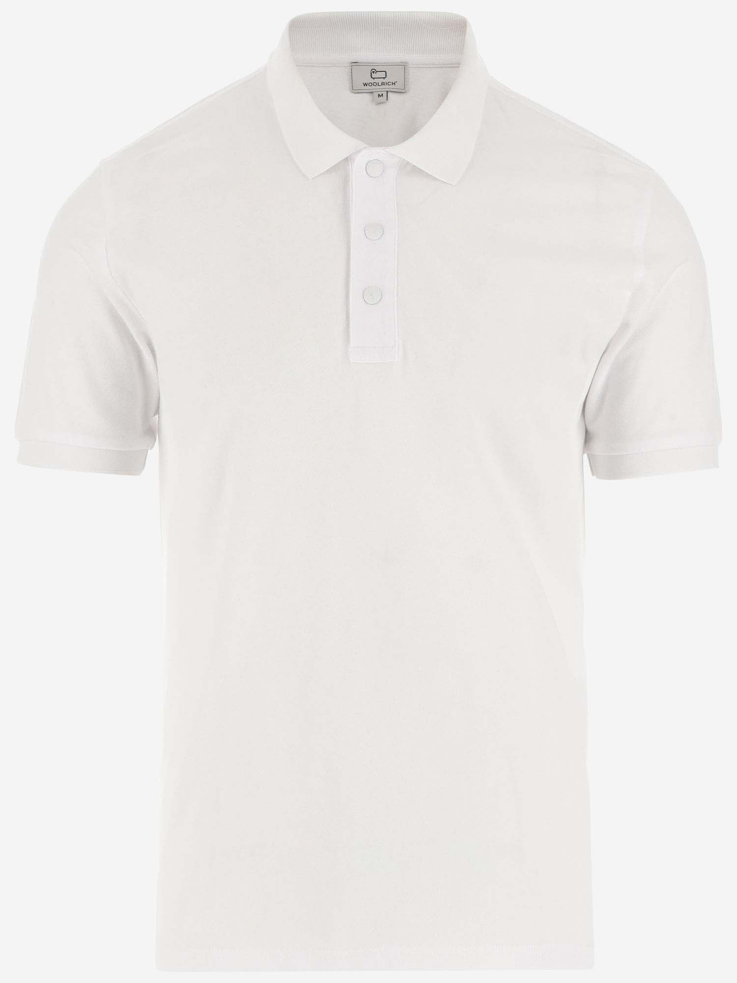 Shop Woolrich Stretch Cotton Polo Shirt In White