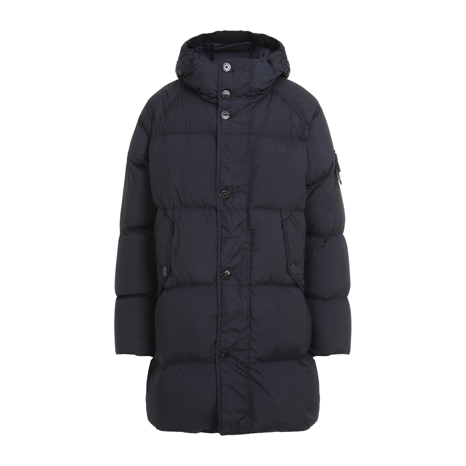 Shop Stone Island Polyamide Jacket In Navy Blue