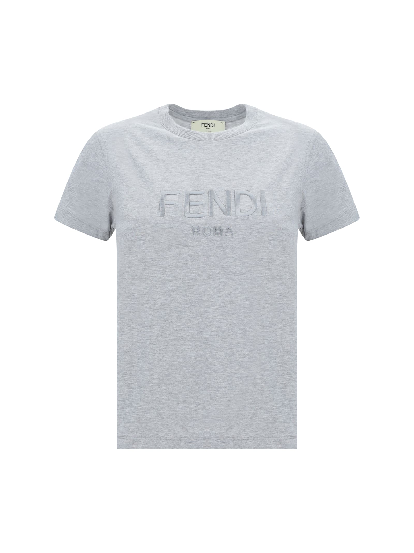 Shop Fendi T-shirt In Grey Melange