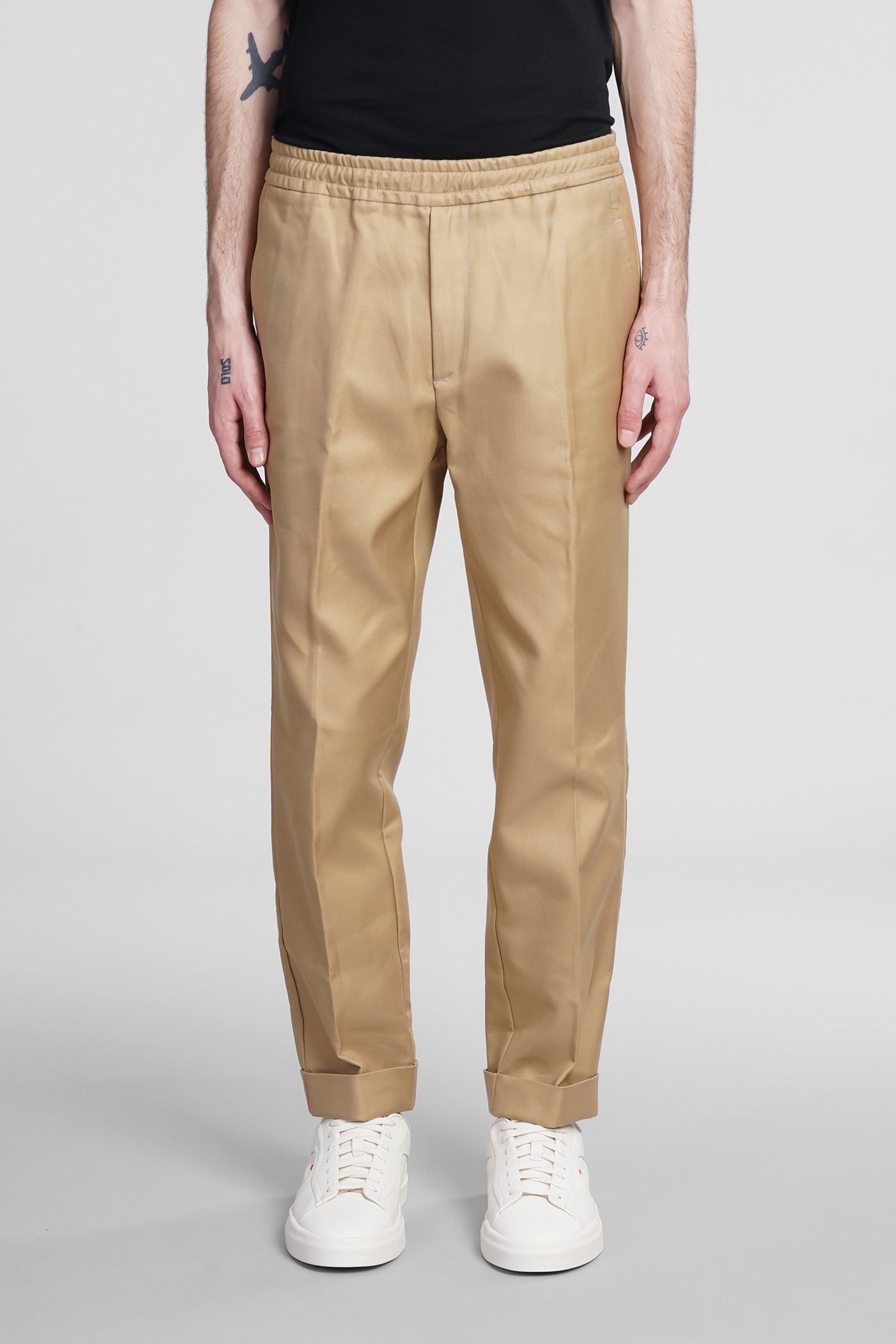 Shop Costumein Sol Pants In Beige Cotton