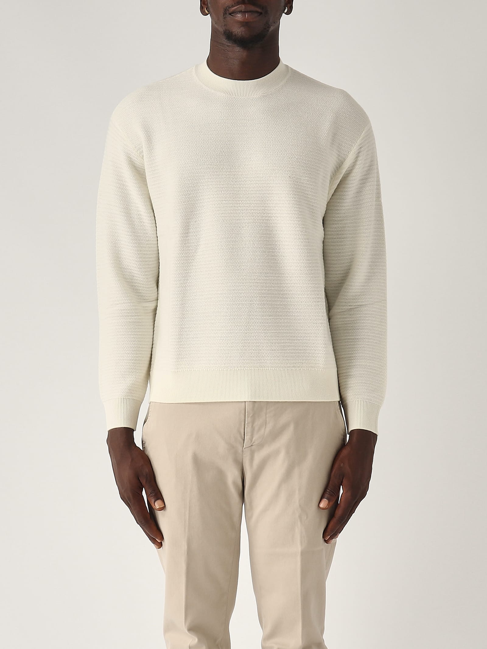 Emporio Armani Pullover Sweater In Bianco