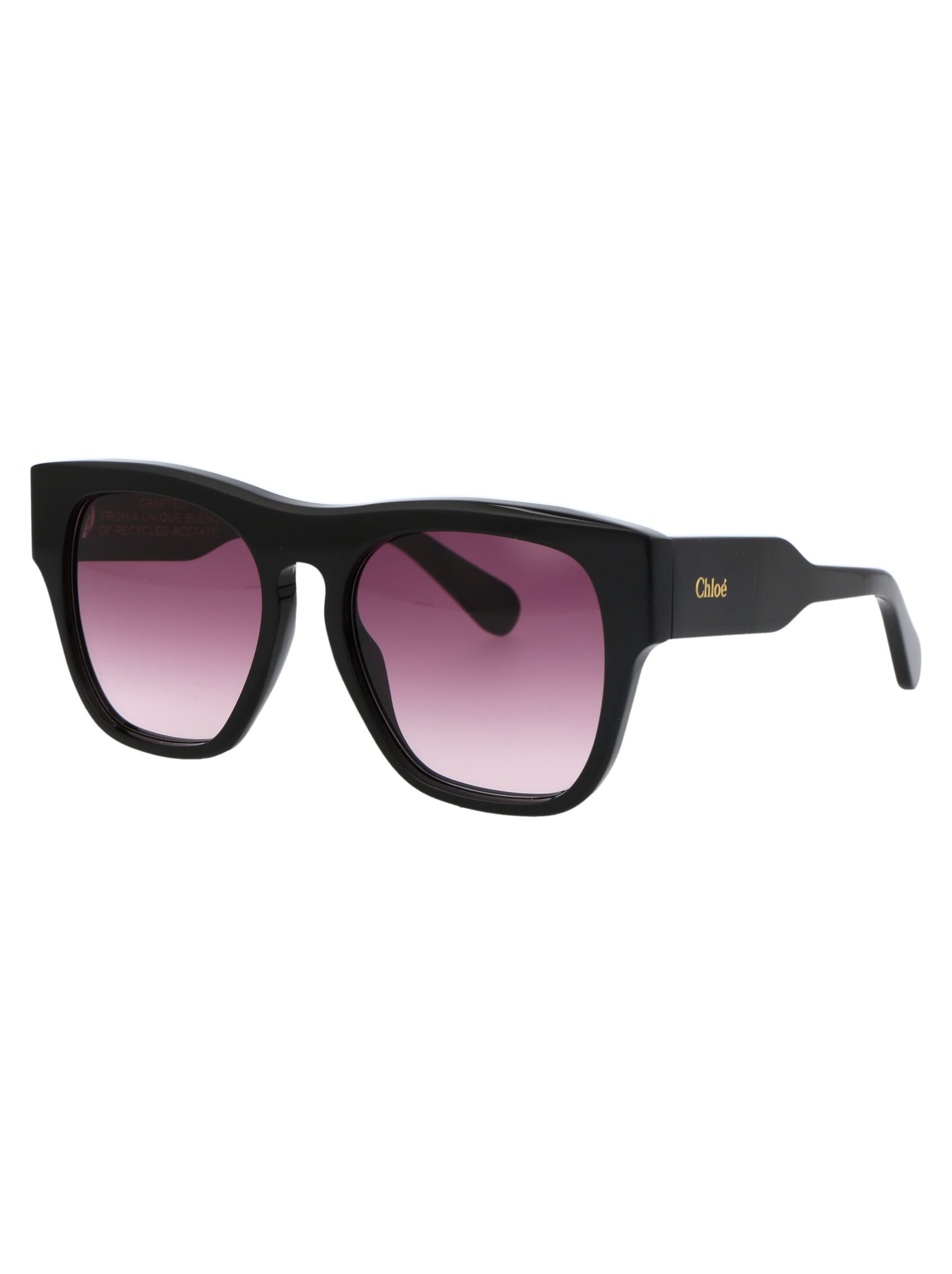 Shop Chloé Ch0149s Sunglasses In 001 Black Black Red