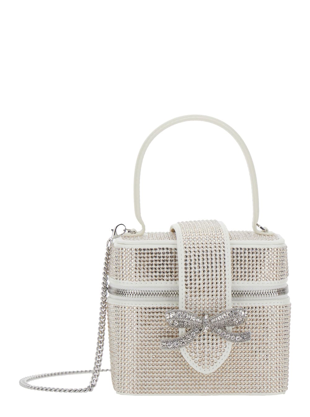 satin Rhinestone Vanity Case Handbag