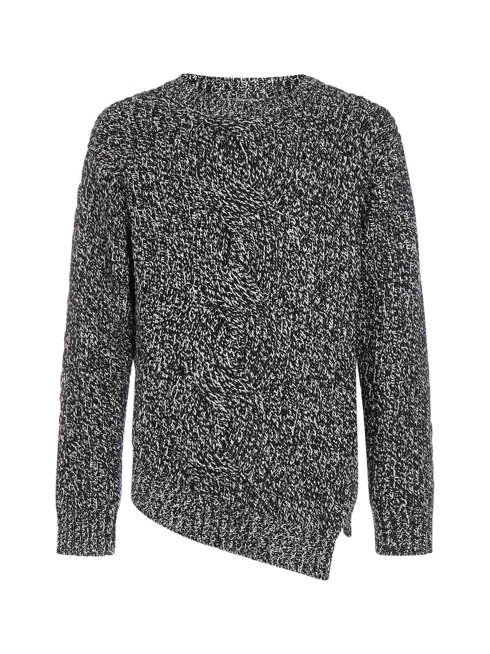 Alexander McQueen Asymmetric Cable-knit Wool And Cashmere Sweater